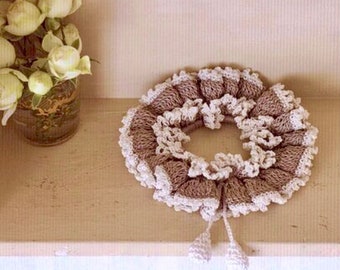 Scrunchie CROCHET PATTERN, hair accessories, elastic hair band, easy crochet, crochet accessories