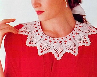 Pineapple Lace Crochet Collar Pattern: Vintage Dress Accessory (PDF Pattern)