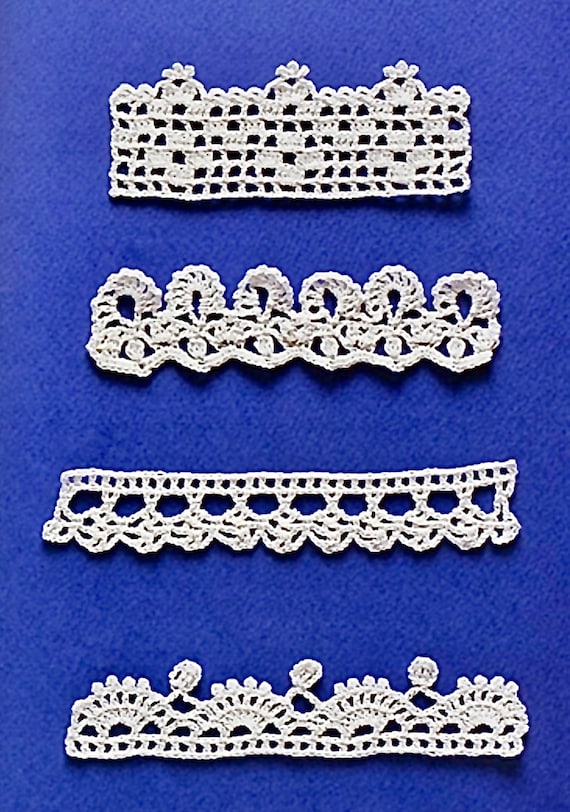 Crochet Lace Border Pattern: Edging Charts (digital Download) - Etsy