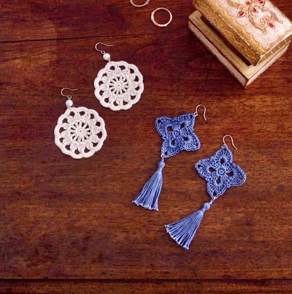 Crochet Earrings Pattern: 2 Jewelry Designs (PDF Pattern)