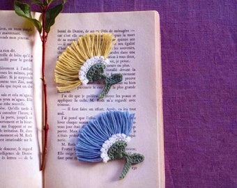 Crochet Thistle Jewelry Pattern: Brooch, Earrings, Bookmark (PDF Pattern)