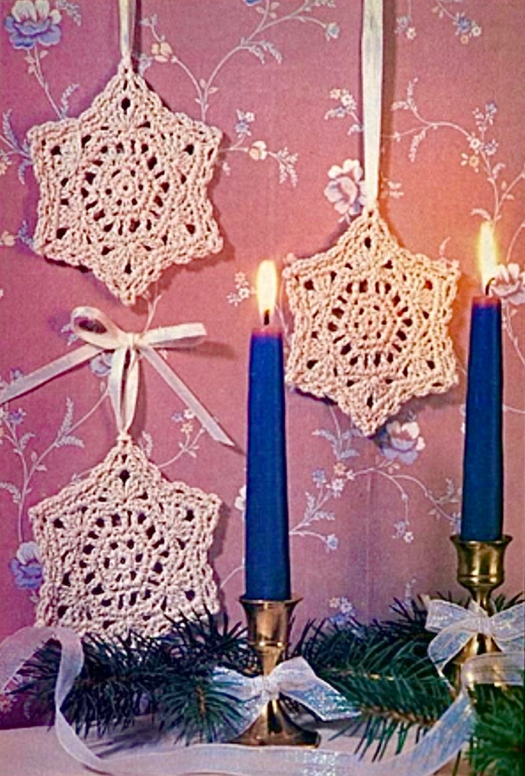 Star of David CROCHET PATTERN Hanukkah Decorations Vintage Etsy
