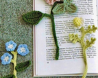Crochet Flower Bookmark Pattern: 3 Floral Designs (PDF Pattern)
