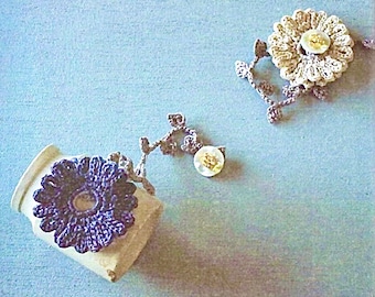 Crochet Daisy Bracelet Pattern: Easy Floral Jewelry (PDF Pattern)
