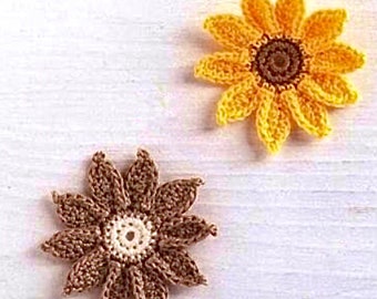 Crochet Daisy Flower Pattern: Beginner Floral Appliqué (PDF Pattern)