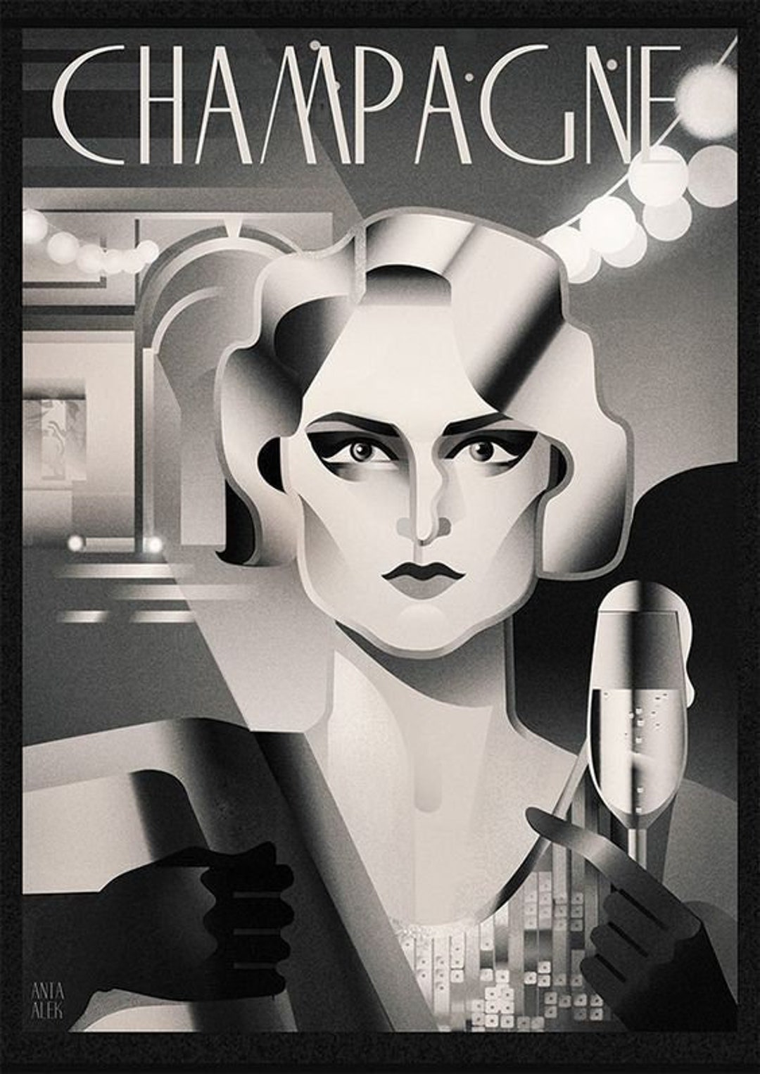 Vintage Art Deco Digital PRINTABLE Wall Art Etsy