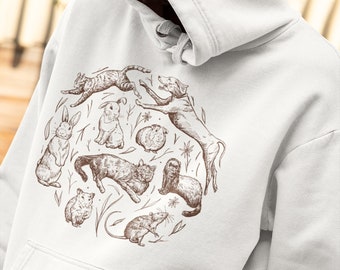 Change a pets World (brown ink graphic)-midweight hoodie