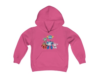 Kids Robocar Poli Hoodie: Cartoon Character Sweatshirt
