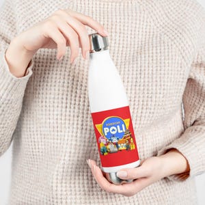 Botella a prueba de fugas Robocar Poli, botella térmica para niños con diseño de dibujos animados, regalo para la vuelta al cole, sin BPA.