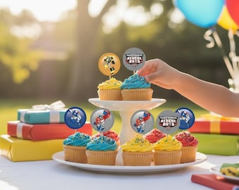 Rescue Bots Cupcake Toppers: Kids Birthday Party Decor (Digital Download)