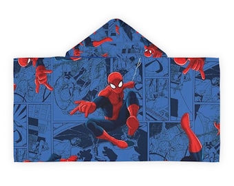 Personalized Superhero Hooded Towel, Kids Bath Beach Pool Towel