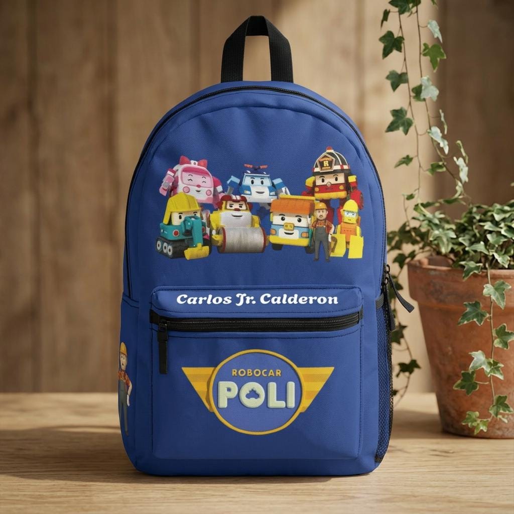 Robocar Poli Backpack, Kids School Bag, Lightweight Waterproof