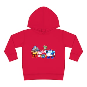 Robocar Poli Toddler Fleece Hoodie: Custom Cartoon Sweatshirt