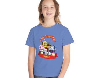 Personalized Kids Robocar Poli Tee | Custom Kids Robocar Poli T-shirt | Robocar Poli Kids Birthday t-shirt