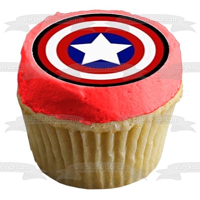 Super Hero Cupcake Topper l Super Hero Cookie Topper Superhero symbols Sticker Template Super Hero Cupcake Digital Topper SVG 画像 2