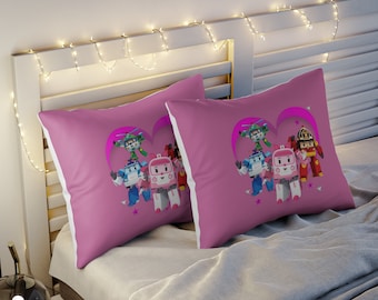 Custom Robocar Poli Pillow Sham | Pink Robocar Poli Pillow Sham