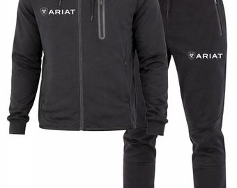 Mens Custom Logo Tech Track Suit Two Piece