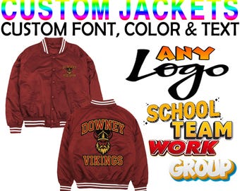 UNISEX CUSTOM Varsity Jacket Bomber- Custom Sports Team Jacket - School School Jacket -
