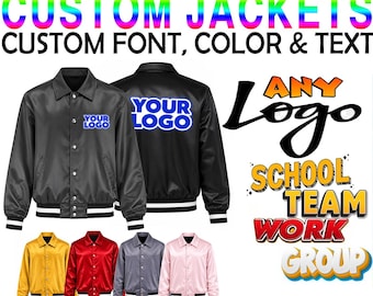 UNISEX CUSTOM Varsity Letterman Bomber Jacket- Custom Sports Team Jacket - School School Jacket -