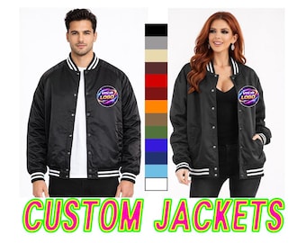 UNISEX CUSTOM Varsity Jacket Bomber- Custom Sports Team Jacket - School School Jacket -