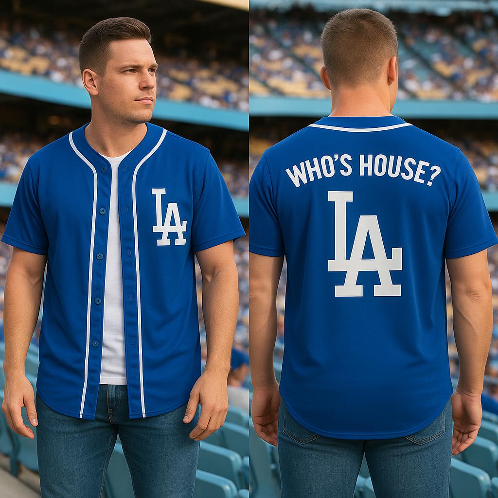 Custom Los Angeles Baseball Jersey Sports Button Up Shirt
