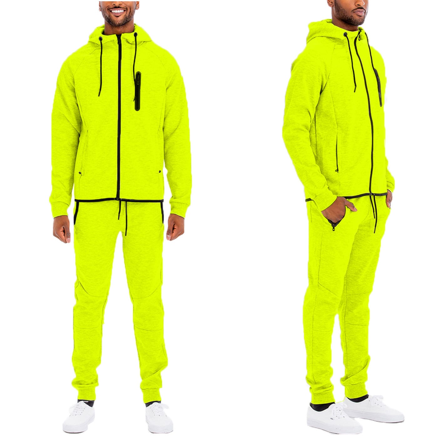 2 Piece Men's Casual Jogging Tracksuits Outfit Sweat Suit Athletic Suits