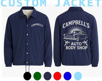 CUSTOM COACH JACKET, Lightweight Coach Jacket, Nylon Water Resistant Jacket, Coach Raglan Jacket, Custom Windbreaker Jacket, Unisex Jacket