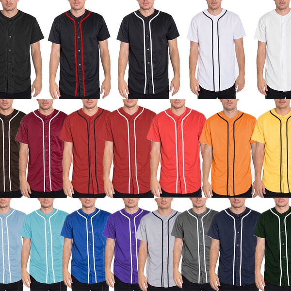 Plain Baseball Jersey Etsy