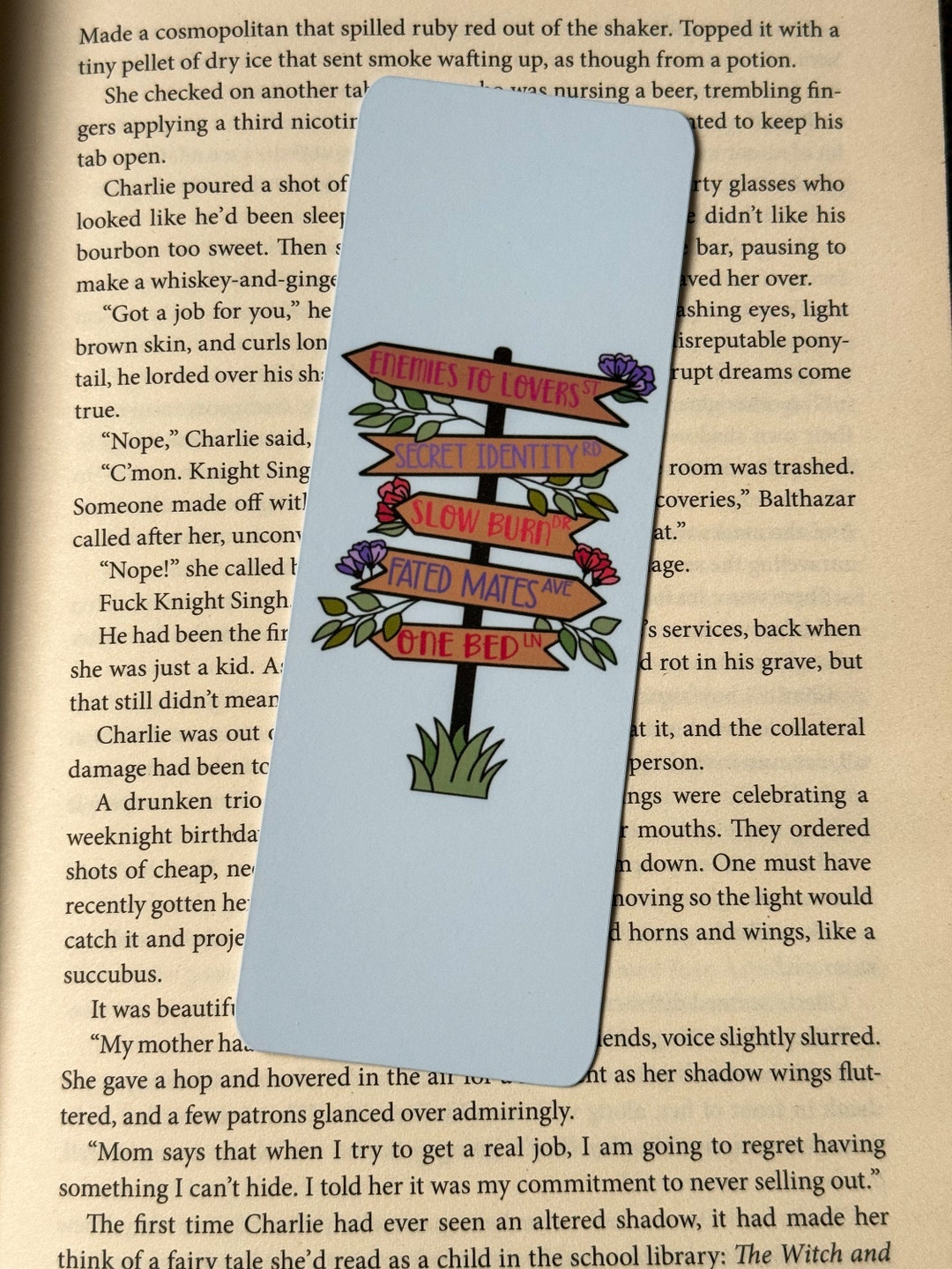 Romance Tropes Signpost Bookmark Traditional Bookmark Book Lover Gift