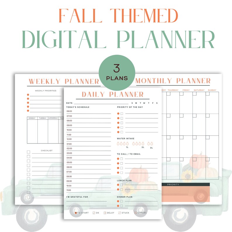 Weekly Planner Template - Monthly Planner Template - Daily Planner ...