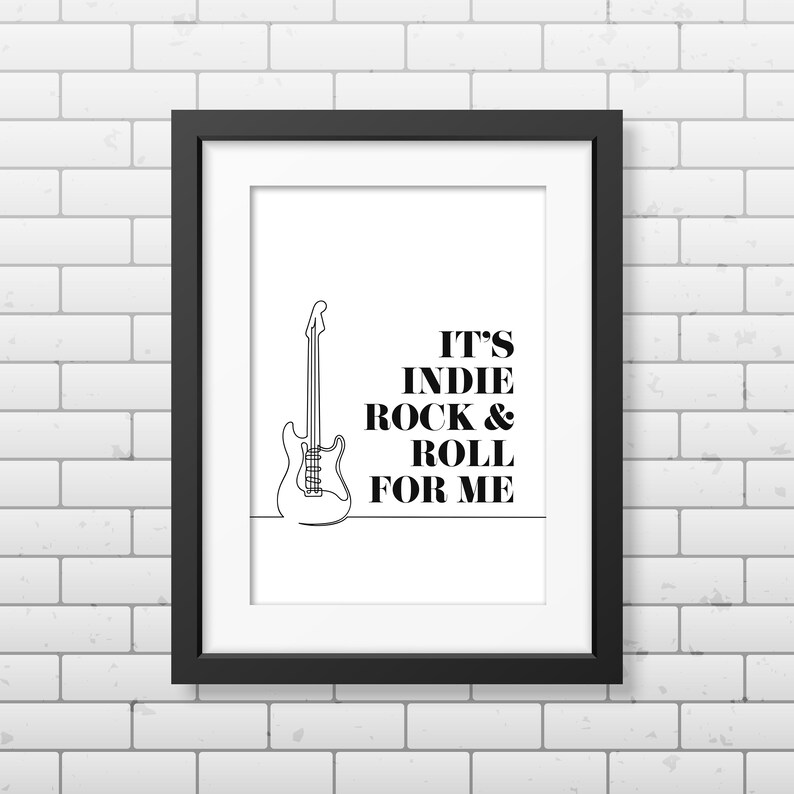 INDIE ROCK'N'ROLL Song Lyrics Printable Download Song Lyrics Digital File to Print at Home ...