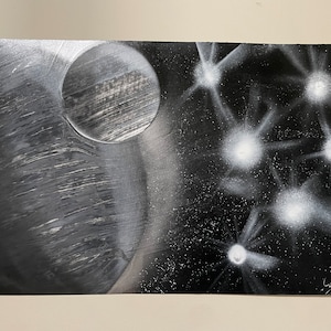 Klaatu | Spray Paint Art | Wall Art | Space Art | Galaxy Art | Painting