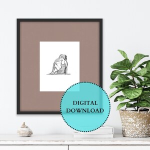 Pen and Ink art, Sketch art, minimalist wall art, gallery art, figurative sketch art, figure art, black and white sketch, female figure art