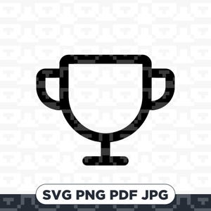 Trophy Outline DIGITAL DOWNLOAD | svg png pdf jpg Instant Digital Download