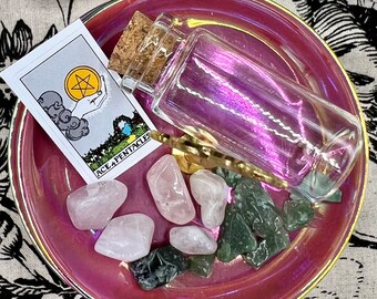 Mystery Crystal Tarot, Tarot Sticker, Tarot Card Jar with Mystery Crystals, Tarot Reading, Crystal Scoop