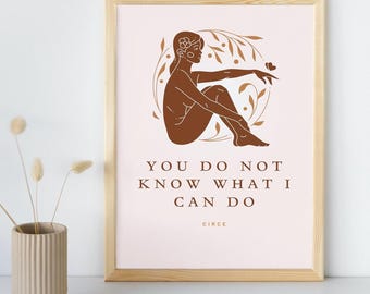Circe Quote Art Print, Madeline Miller Book Lover Gift (Digital Download)