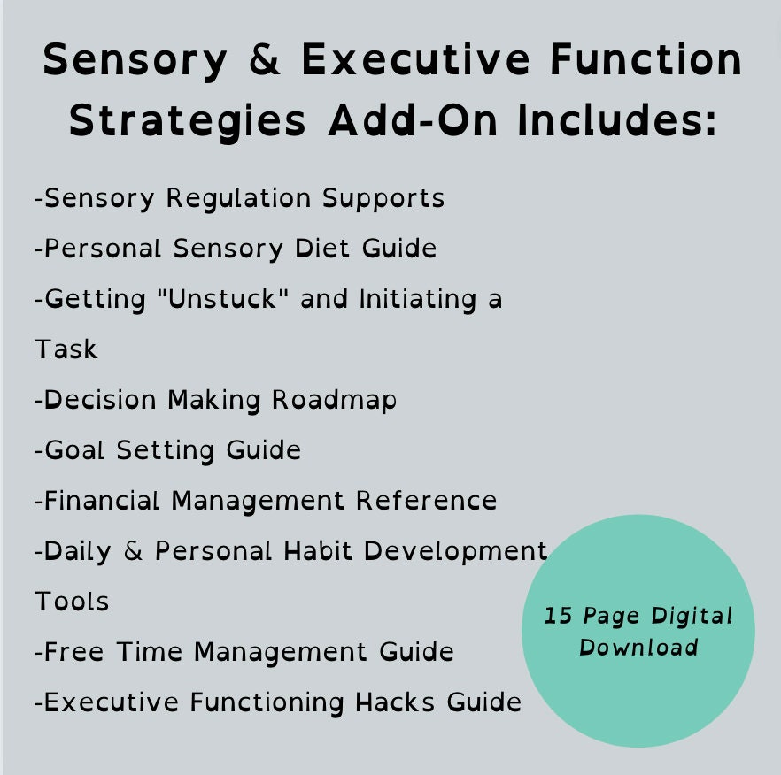 Sensory Strategies & Executive Functioning Packet Executive Function