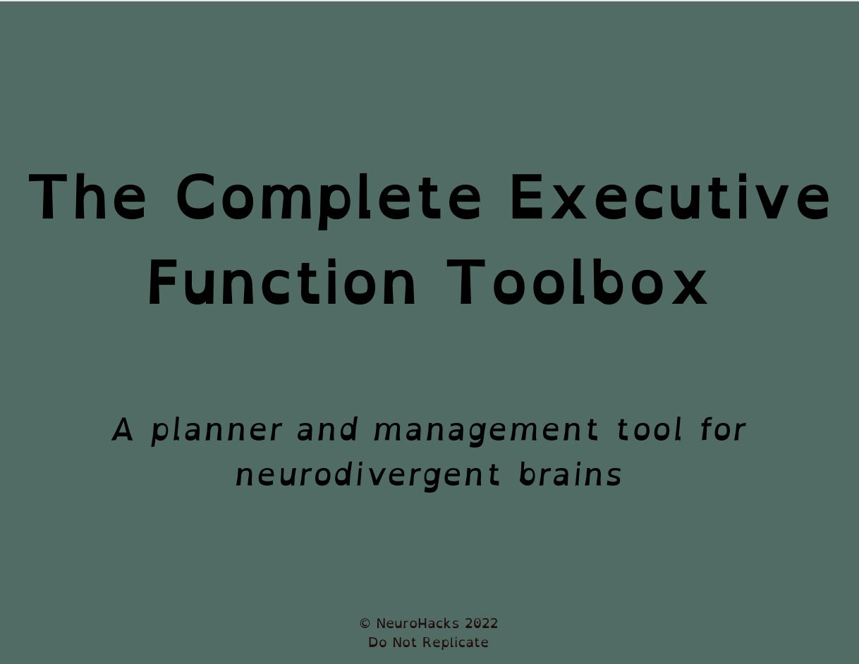 FULL PACKAGE | Executive Functioning Toolbox Bundle | Neurodivergence, Autism, ADHD, Chronic Illness, Mental Health, Executive Dysfunction