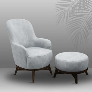 Vito 88 Sessel und Hocker, gepolstert, Unikat