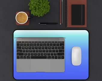 blue gradient desk mat
