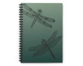 dragonfly Spiral Notebook - Ruled Line