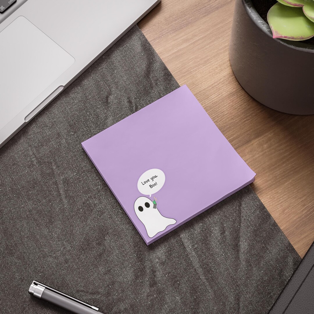 Cute Ghost Love Note Pads, Halloween Stationery, Planner Supplies, Gift ...
