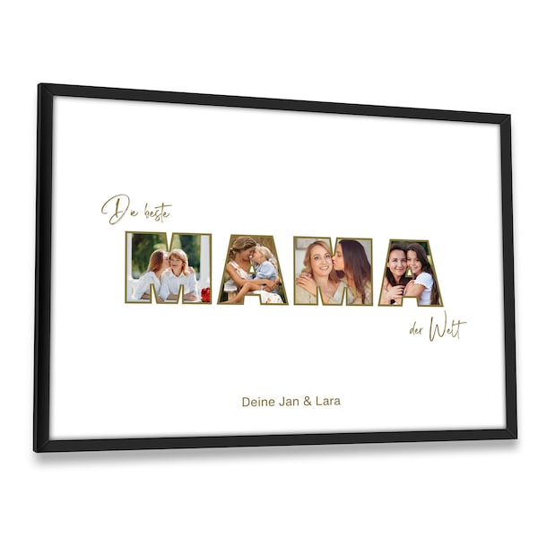 Mama Geschenk | Fotoposter Geburtstagsgeschenk Mutter | personalisierbar | Weihnachtsgeschenkidee, personalisiertes Poster für Mama