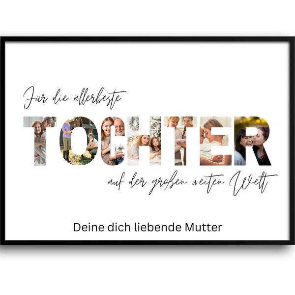 Tochter Geschenk | Foto Geschenk | Fotoalbum | personalisierbar | Weihnachtsgeschenkideen, Familiengeschenk, persönliches Geschenk