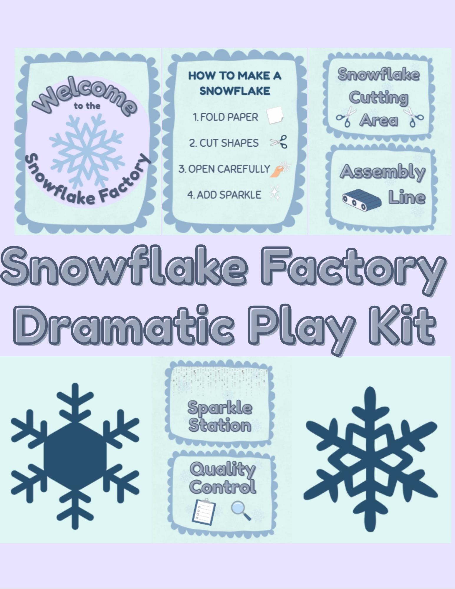 Snowflake Factory | Dramatic Play Printable (digital Download) - Etsy