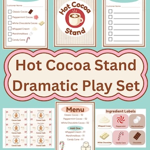 Chiosco di cioccolata calda / Materiale stampabile per spettacoli teatrali (download digitale)