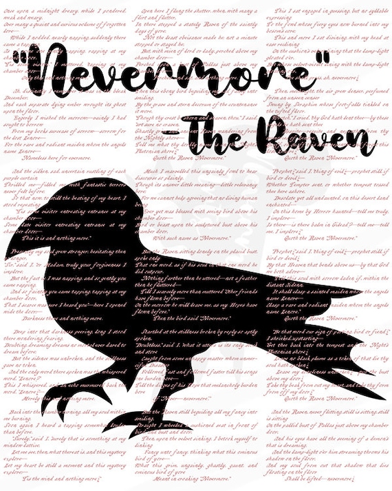 The Raven Edgar Allan Poe Quoth The Raven Nevermore DIGITAL.