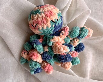 Handmade Plush Octopus Toy, Succulent Sea Creature, Baby Gift