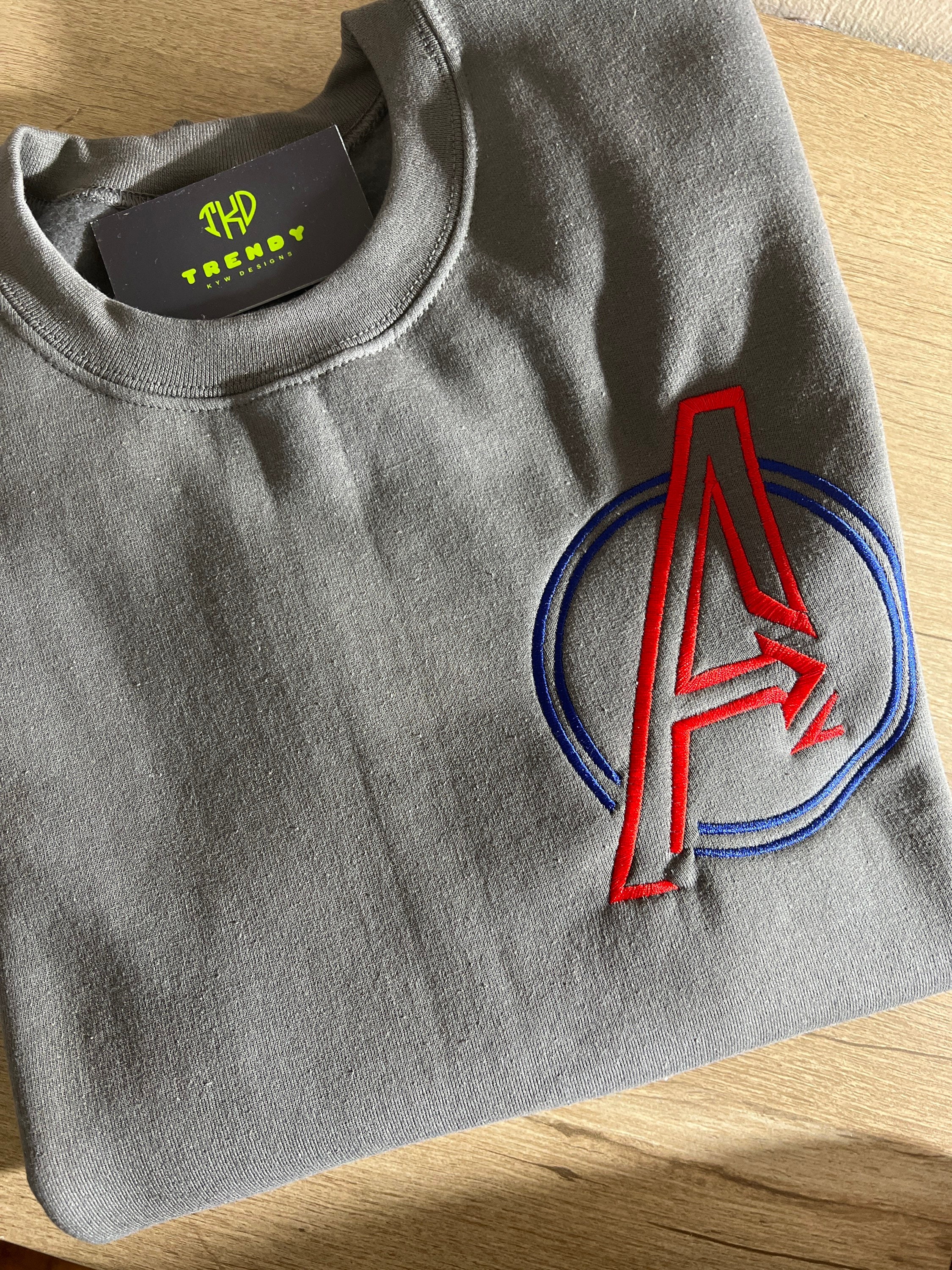 - Avengers Sweatshirt Etsy Embroidered