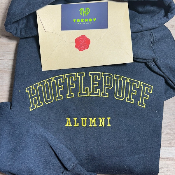 Wizard School Sweatshirt- Movie HP Inspired Sweatshirt - Embroidered Sweatshirt House- Alumni Crewneck Hoodie